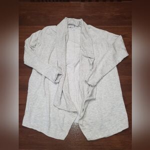 ATHLETA Pranayama Wrap Light Grey Heather Open Front Cardigan Sweater X-Small